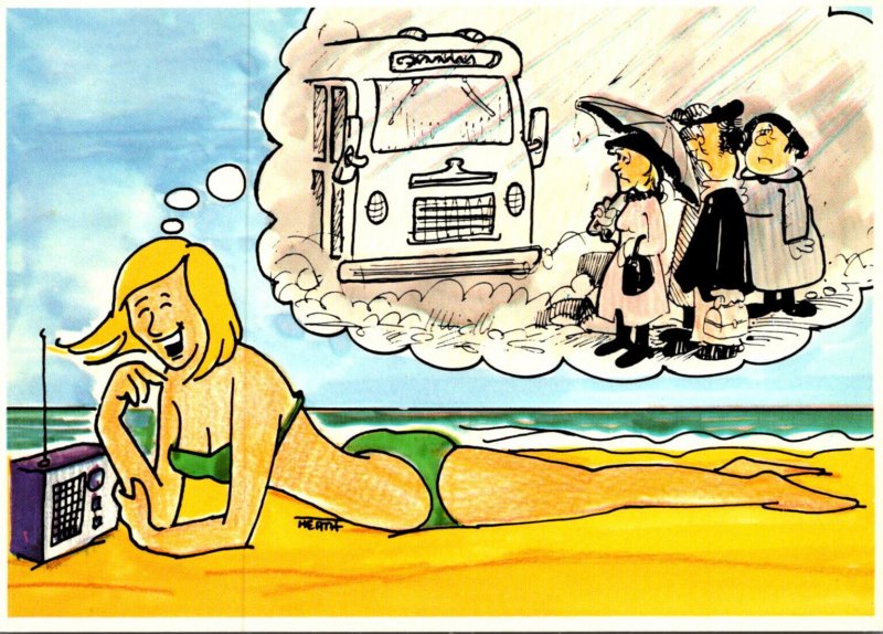 Florida Humour Girl Sun Bathing Thinking Of People In The North