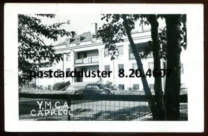 h3746 - CAPREOL Ontario 1940s YMCA Building. Real Photo Postcard