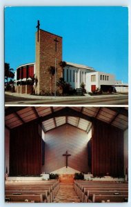 MIAMI, FL ~ Biscayne Boulevard LUTHERAN CHURCH Pastor Earl Papke c1960s Postcard