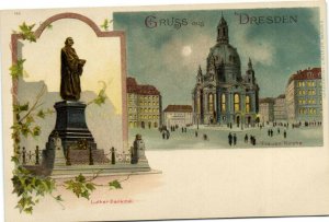 PC GERMANY, GRUSS AUS DRESDEN, Vintage LITHO Postcard (b31810)