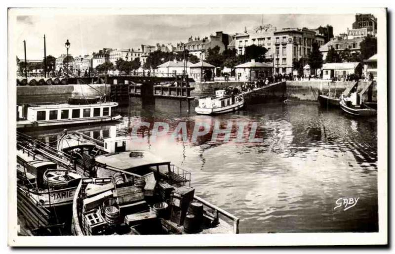 Old Postcard Lorient Port Boat