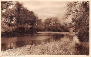 uk16893 suspension bridge builth wells real photo uk