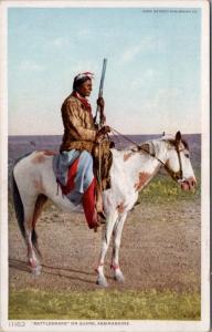 'Rattlesnake' On Guard Assiniboine Hohe Indigenous Fort Belknap TX Postcard E36