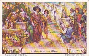 Liebig Trade Card s1421 Life Of Rubens No 4 Rubens et ses eleves