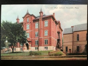 Vintage Postcard 1901-1907 High School, Haverhill, Massachusetts (MA)