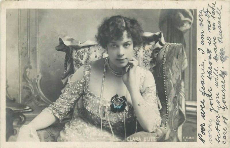 Madame CLARA BUTT English contralto singer musician postcard