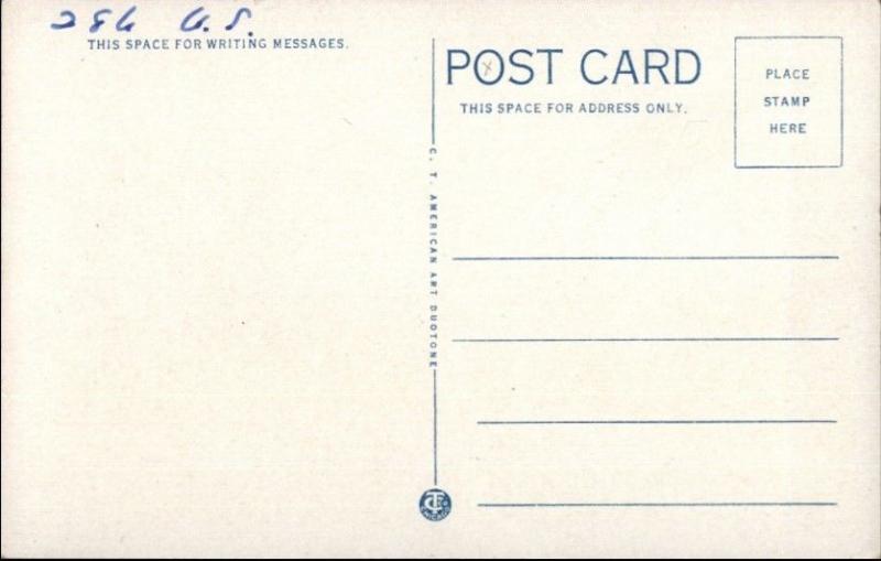 Gilman IL Union RR Train Depot Station c1920 Postcard