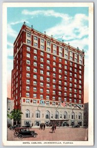 Hotel Carling Jacksonville Florida High-Rise Building And Main Street Postcard