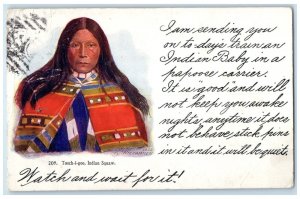 c1905 Touch I Goo Indian Squaw Native American Embossed St. Paul MN Postcard