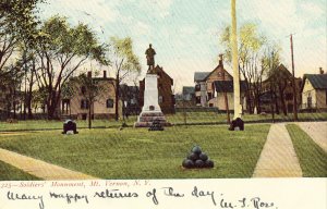 Soldiers' Monument - Mt. Vernon, New York 1906 Postcard