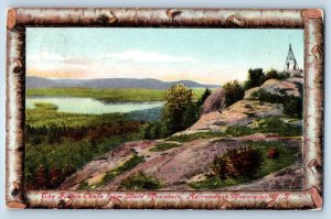 1909 Adirondack Mountains New York Vintage Postcard Fulton Chain Bald Mountain