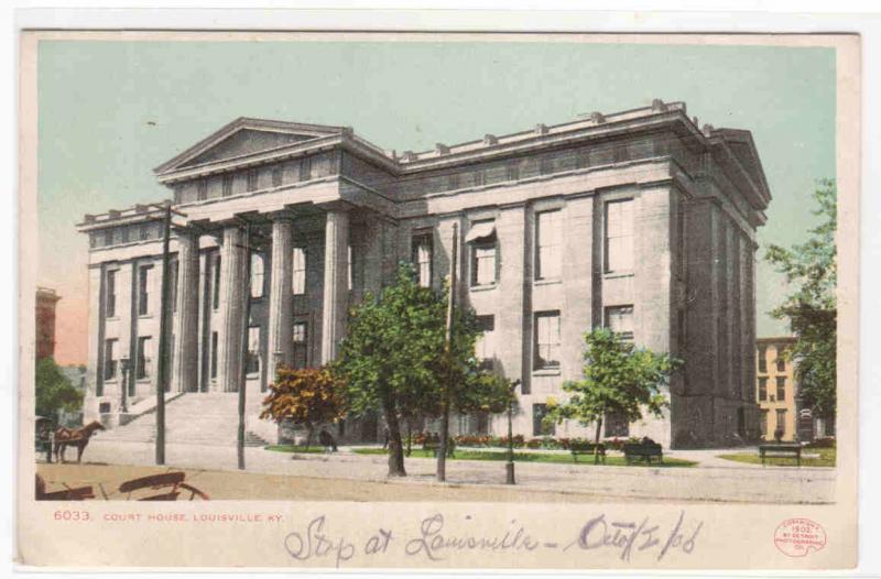Court House Louisville Kentucky 1906 postcard