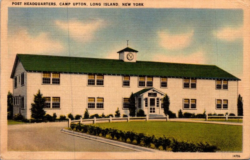 New York Long Island Camp Upton Post Headquarters 1942