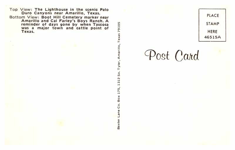 Postcard MONUMENT SCENE Amarillo Texas TX AS3938