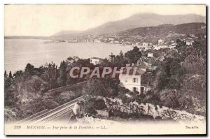 Old Postcard Menton Vue Prize De La Frontiere