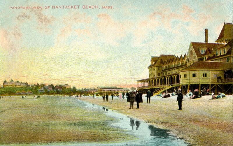 MA - Nantasket Beach. View of Beach and Shore Properties