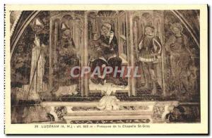 Old Postcard Luceram the Chapel Fresco St Gras