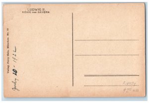 Germany Postcard Portrait of Ludwig II King of Bavaria Royalty 1922 Unposted