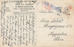 Association of Germans in Lower Austria artist postcard