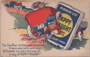 Advertising Postcard Ribbon Cut Happy Thought Clean Chew Tobacco