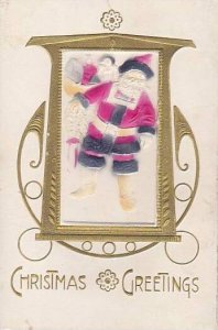 Christmas Santa Claus Red Robe In Picture Frame