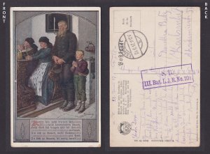 Vintage postcard GERMANY WWI Patriotic F. Hüber German Identity Feldpost