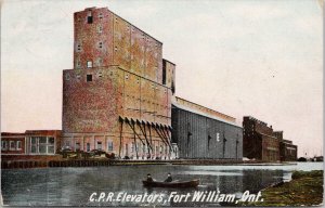 Fort William Ontario CPR Elevator Macfarlane c1908 RPO Cancel Postcard E82