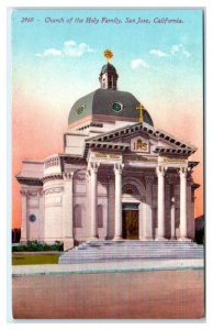 SAN JOSE, CA ~ Church of the HOLY FAMILY  c1910s Mitchell  Postcard