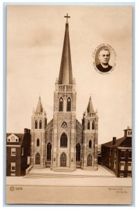 1915 St. Mary's Church Rev. Geo. J. Breckel Pastor York Pa RPPC Photo Postcard