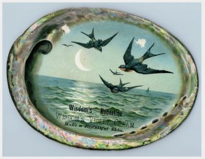 1889 Die-Cut Abalone Shell Wisdom's Robertine & Violet Cream For The Skin #6Z