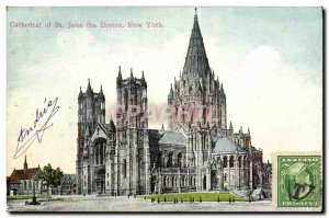 Postcard Old Cathedral of St. John the Divine in New York