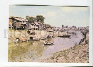 470972 1972 year Bangladesh Dhaka bank of Boorhi Ganga USSR signed Old postcard