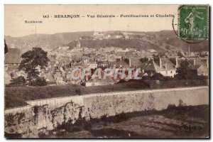 Old Postcard Besancon General view Fortifications and citadel