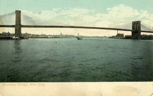 1909 BROOKLYN BRIDGE NEW YORK*VALENTINE & SONS*ANTIQUE POSTCARD*EAST ORANGE NY