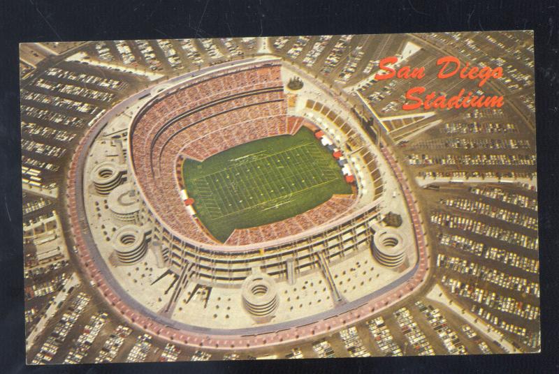 SAN DIEGO CHARGERS FOOTBALL STADIUM VINTAGE POSTCARD CALIFORNIA