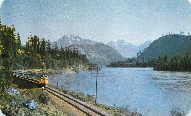 Canada New Hope BC National Railway Fraser Valley Postcard 22-8968