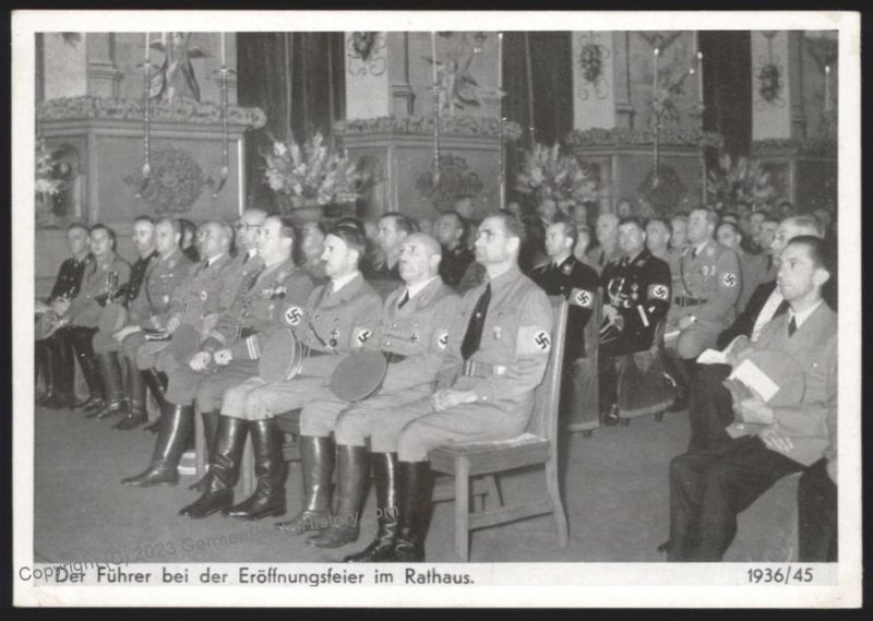 3rd Reich Germany 1936 Nuremberg Rally  Hess Goebbels Streicher Himmler C 112672