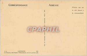 Old Postcard Luchon Thermal Establishment in the Snow