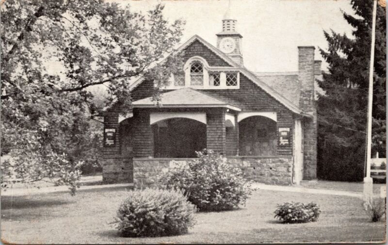 Worthington Hall Shawnee Delaware Pennsylvania PA VTG Postcard PM Minisink Hills