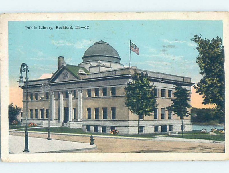 W-border LIBRARY SCENE Rockford Illinois IL AF1610