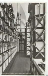 Warwickshire Postcard - Warwick Castle - The Armoury Passage - RP - Ref ZZ5450