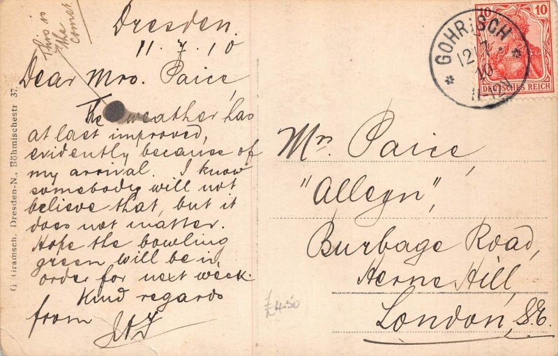 L009 Germany 1910 Gohrisch, Villa vintage postcard