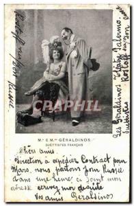 Old Postcard Mr and Mrs Geraldinos french duo