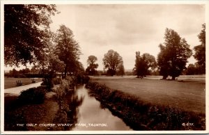 Vtg Vivary Park Golf Course Taunton Somerset England RPPC Real Photo Postcard