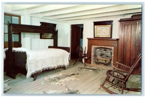 c1960 Bedroom Steamboat House General Sam Houston Huntsville Texas TX Postcard