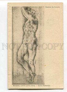 3022756 Ecole Florentine Etude of NUDE Man as Model Vintage PC