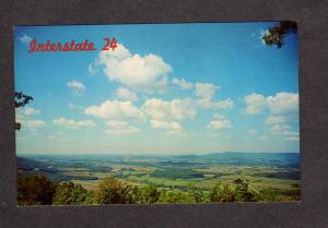 TN Interstate 24 Highway Monteagle  Tenn Tennessee Postcard PC