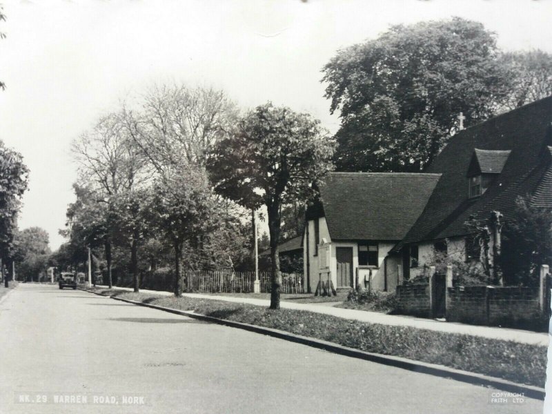 Vintage Friths Rp Postcard Warren Road Nork Banstead Surrey