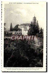 Old Postcard N D Ay (Ardeche) The shrine seen from east