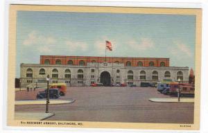 5th Regiment Armory Baltimore Maryland 1944 linen postcard